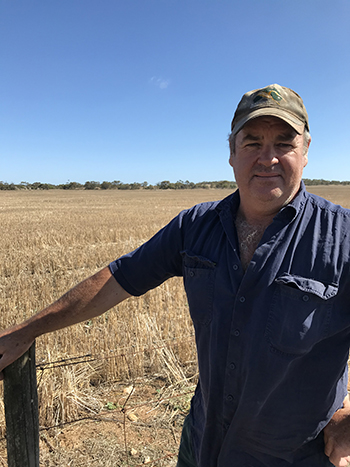 Scott Crettenden on his family's property at Karkoo,SA. . 