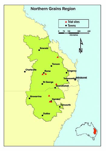 FIGURE 1 Location of the seven study sites. SOURCE UQ