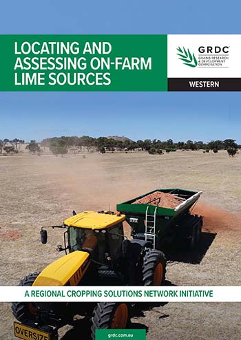Locating and assessing on-farm lime sources booklet (2019). SOURCE GRDC