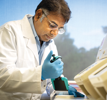 man working in lab