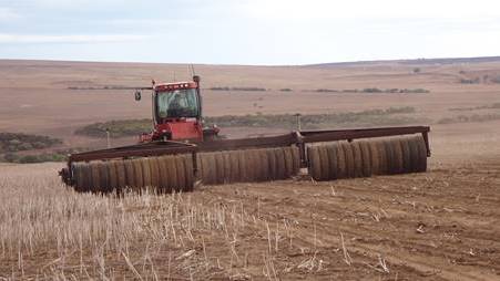 Tyre rollers are typically made from rings on a single axle.These don't move independently. PHOTO WA DPIRD