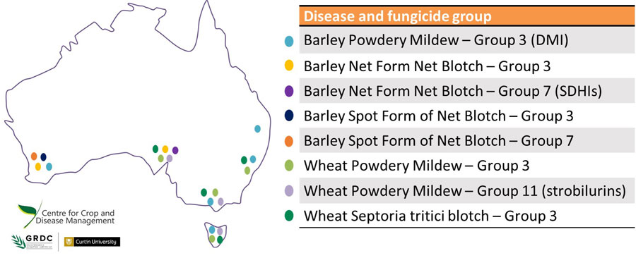 map of fungicide resistance incidence