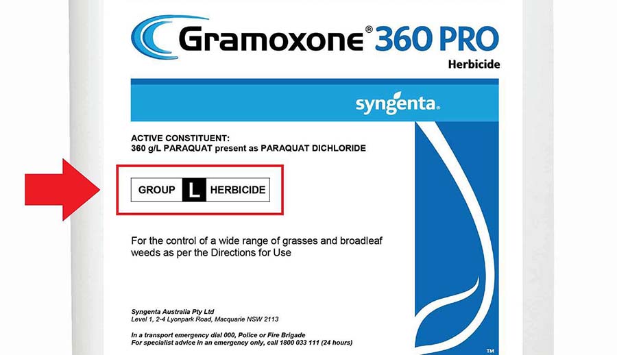 All agricultural chemicals have Mode of Action group labelling. PHOTO ChemCert.