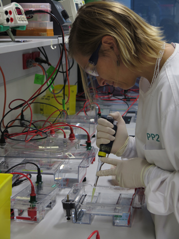 Technician working in a lab