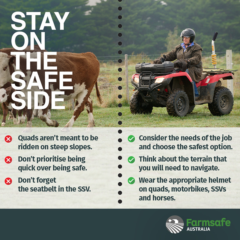 Infographic from FarmSafe Australia on staying safe on the farm.