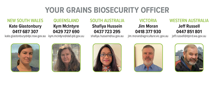 grains biosecurity officers